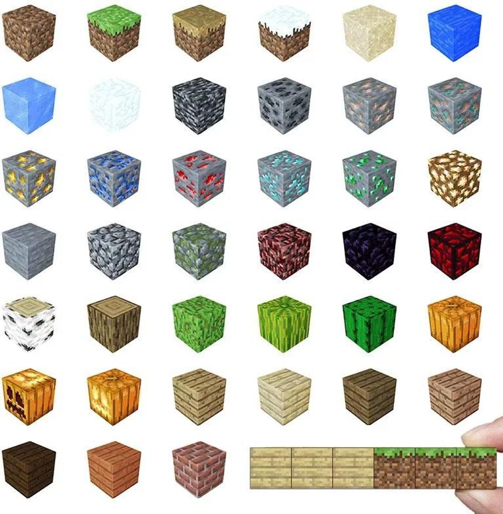 Minecraft Magnetblöcke 200 Stück - 8 starke Magnete, Produktbild 