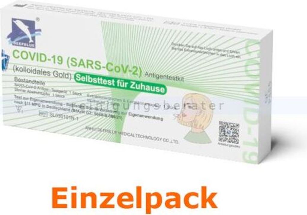 1 x Antigentestkit Deepblue Selbsttest für zu Hause Bfam Produktbild 