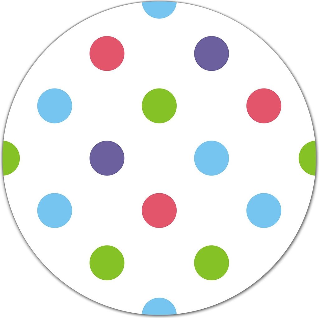 Herd-Abdeckplatte Glas Schneidebrett Ceranfeld-Abdeckung - 40 cm - Bunte Punktmuster