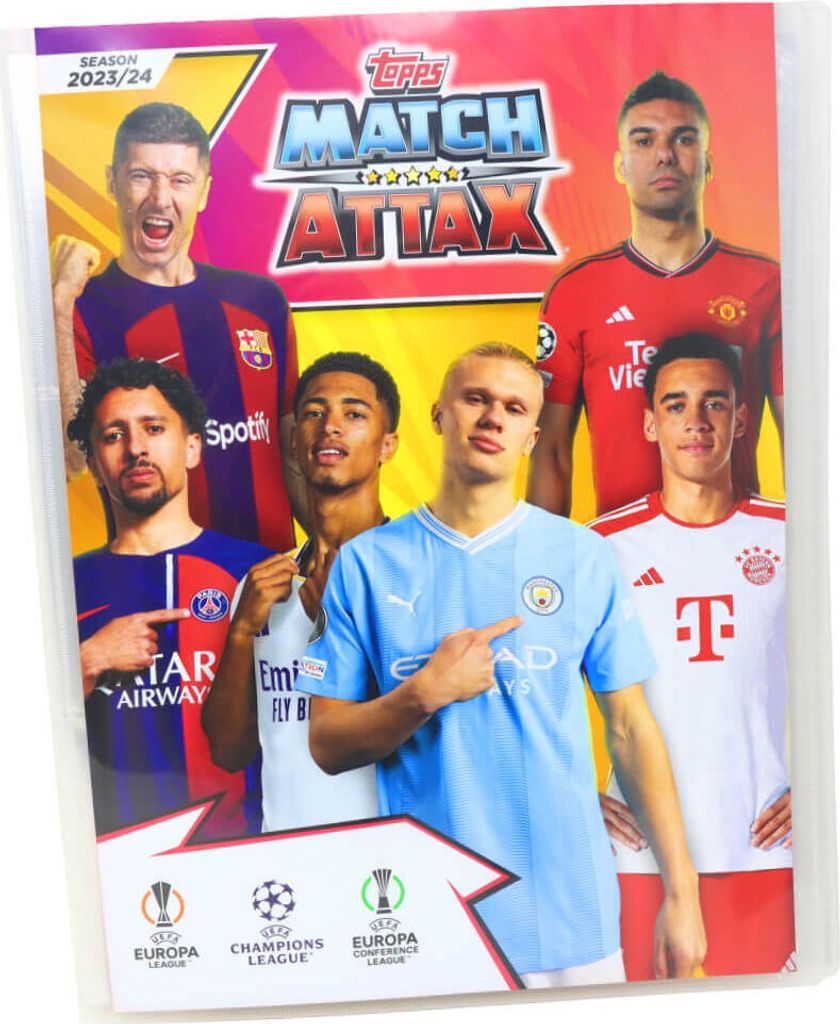 Topps Match Attax Karten Champions League 2023-2024 -  Sammelkarten - 1 Sammelmappe