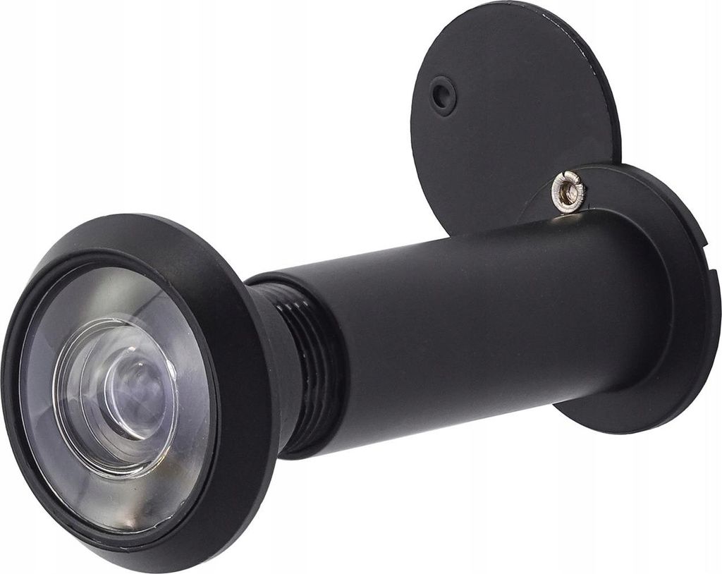 FEINZ | Türspion mit Klappe - 16mm - Schwarz - für Türen 55-95mm - 200° Sichtwinkel - einfach zu installieren