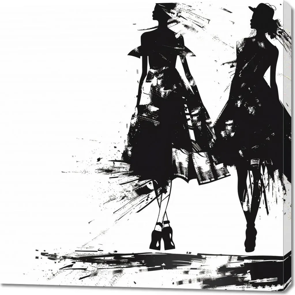 Décorer un Salon Moderne avec l'Image 100x100 cm Dessin à l'encre Zen