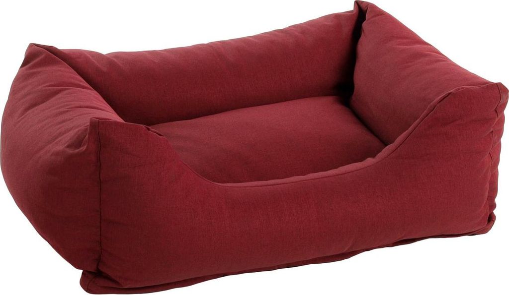 Flamingo Hundebett Geneve rechteckig bordeaux, Maße: 65 x 50 x 20 cm