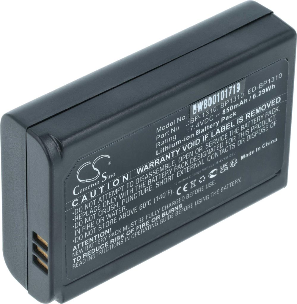 vhbw Akku Ersatz für Samsung AD43-00192A, BP1310, BP-1310, ED-BP1310 für Kamera (1000 mAh, 7,2 V, Li-Ion)