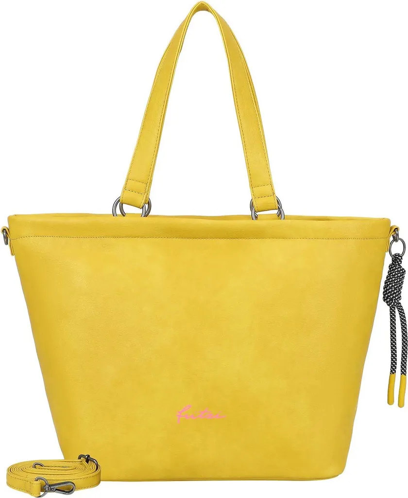 Grand sac à épaule jaune Lou Shopper pour femme style cabas moderne