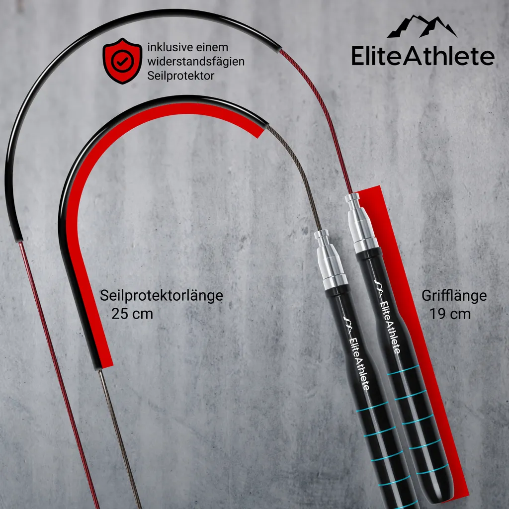 EliteAthlete Corde à Sauter Rapide avec Câble de Rechange et Roulements