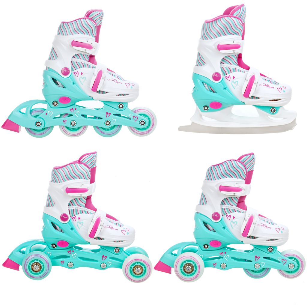 4in1 Inlineskates/Triskates/Rollschuhe/Schlittschuhe Raven Produktbild 