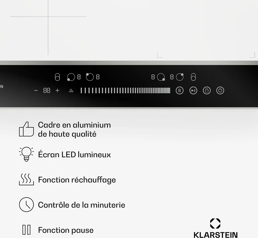 Table de Cuisson Induction 7200W Flex Zone avec Commande Tactile et Slider - 6