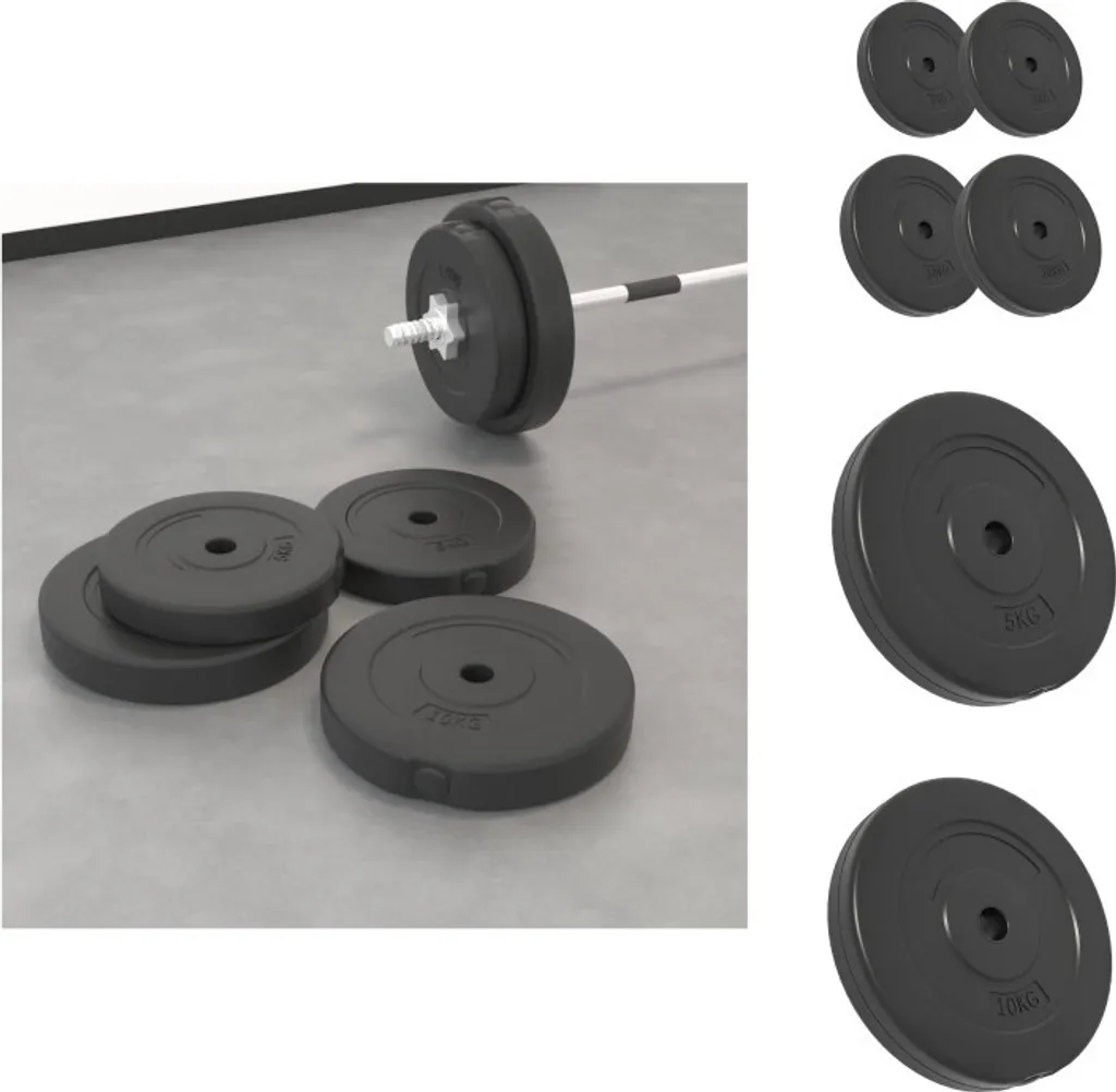Disques d'haltères pour entraînement à domicile, kit complet 30 kg