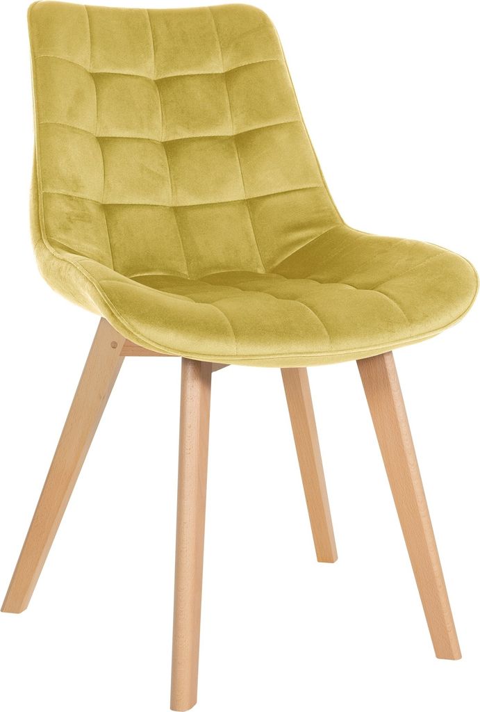 Stuhl HLO-CP134 Samt gelb