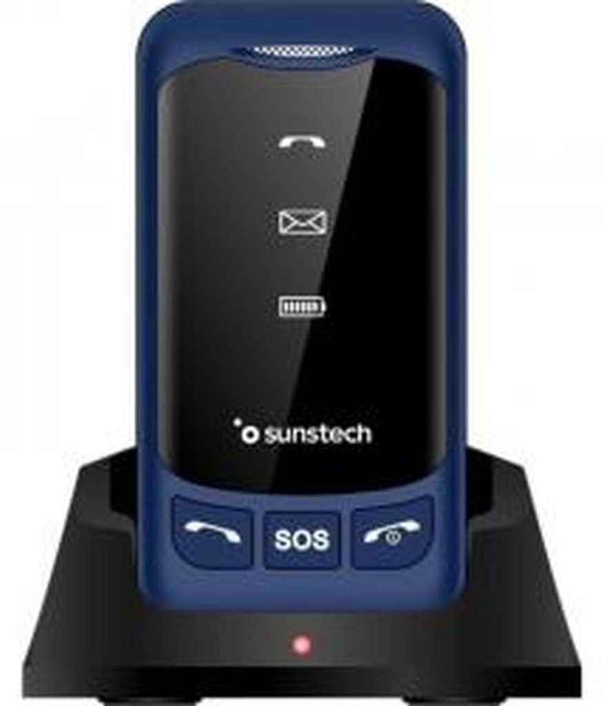 Sunstech CELT25 Mobiltelefon, blau, Dual-SIM, 4G, SOS-Funktion, Ladestation