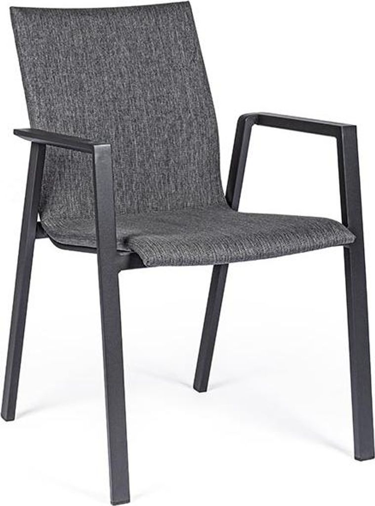 BOLZANO Orte Gartenstuhl anthrazit 55,5 x 60 x 83 cm Produktbild 