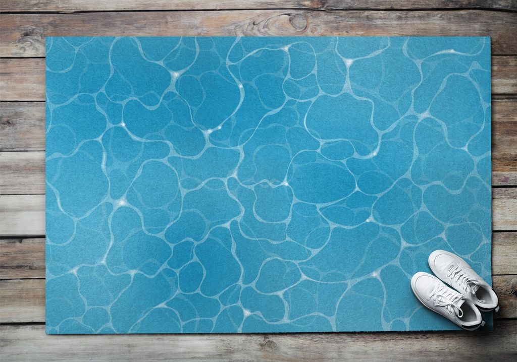 Fußmatte Aussen - Schuhmatte Haustür- Schmutzfangmatte Türvorleger - Outdoor Teppich Schmutzfänger - 150x100 cm - Wasseroberfläche