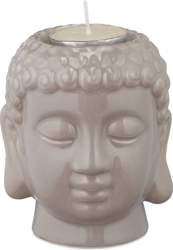 Décoration Zen Salon avec 3 Bouddhas Porte-bougies pour soirée relaxante