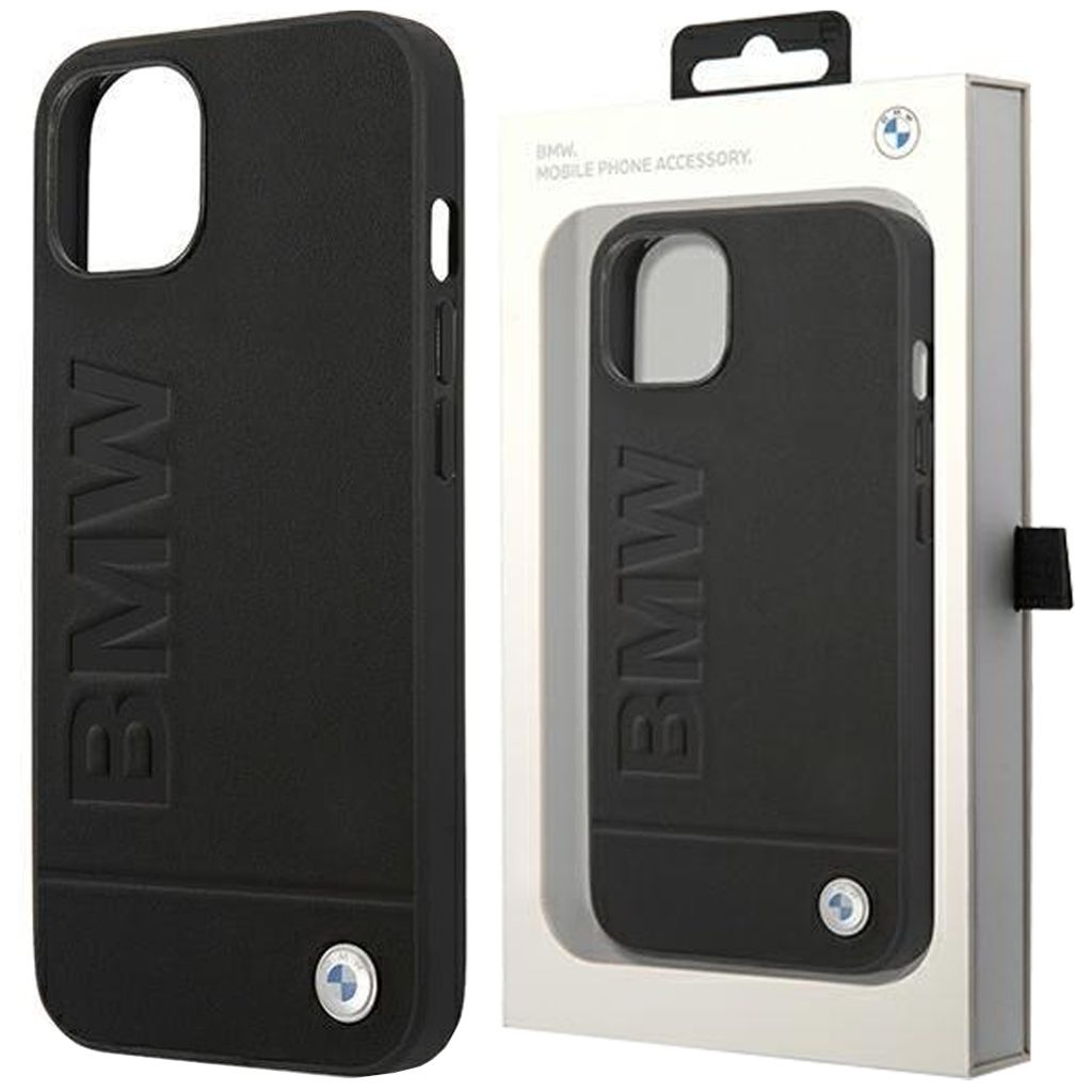 Etui Bmw Bmhcp14Ssllbk Na Iphone 14 - Czarne Leder Stempel Produktbild 