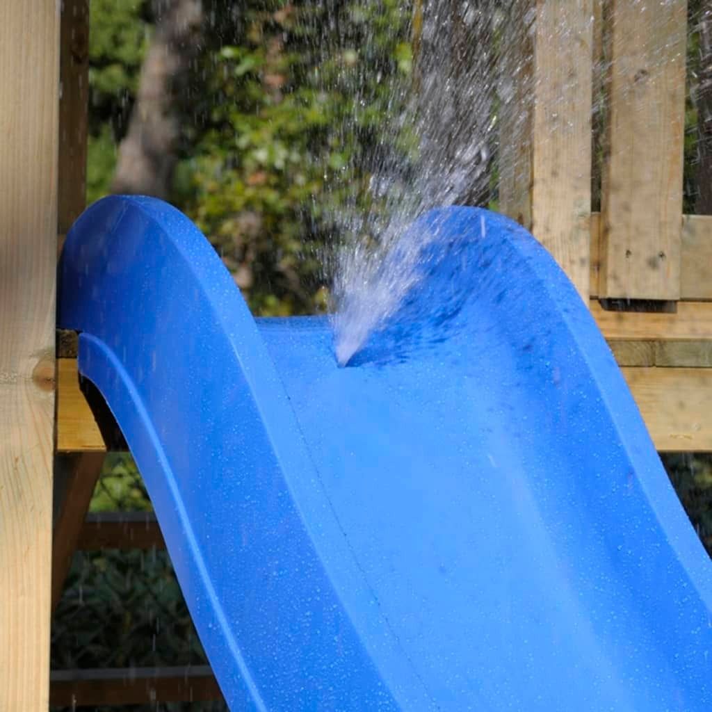 Toboggan Ondulé 175 Cm Avec 3 Marches – Jardin Enfant 3 Ans – Structure Métal Et Plastique UV – Sécurité Renforcée