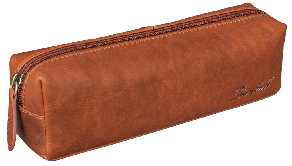 Benthill Federmappe Leder - Vintage Federmäppchen für Produktbild 