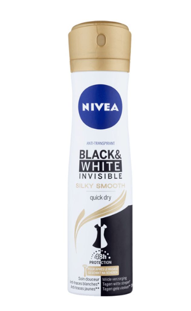 Nivea Deospray – Invisible Black & White Silky Smooth 150 Produktbild 