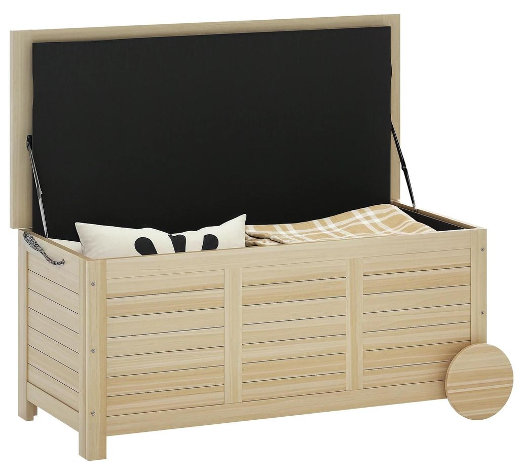 Gartenaufbewahrung - Auflagenbox/Gartenbox - 185 l Fassungsvermögen - Wasserdicht - Mit Rollen - Holz - Khaki