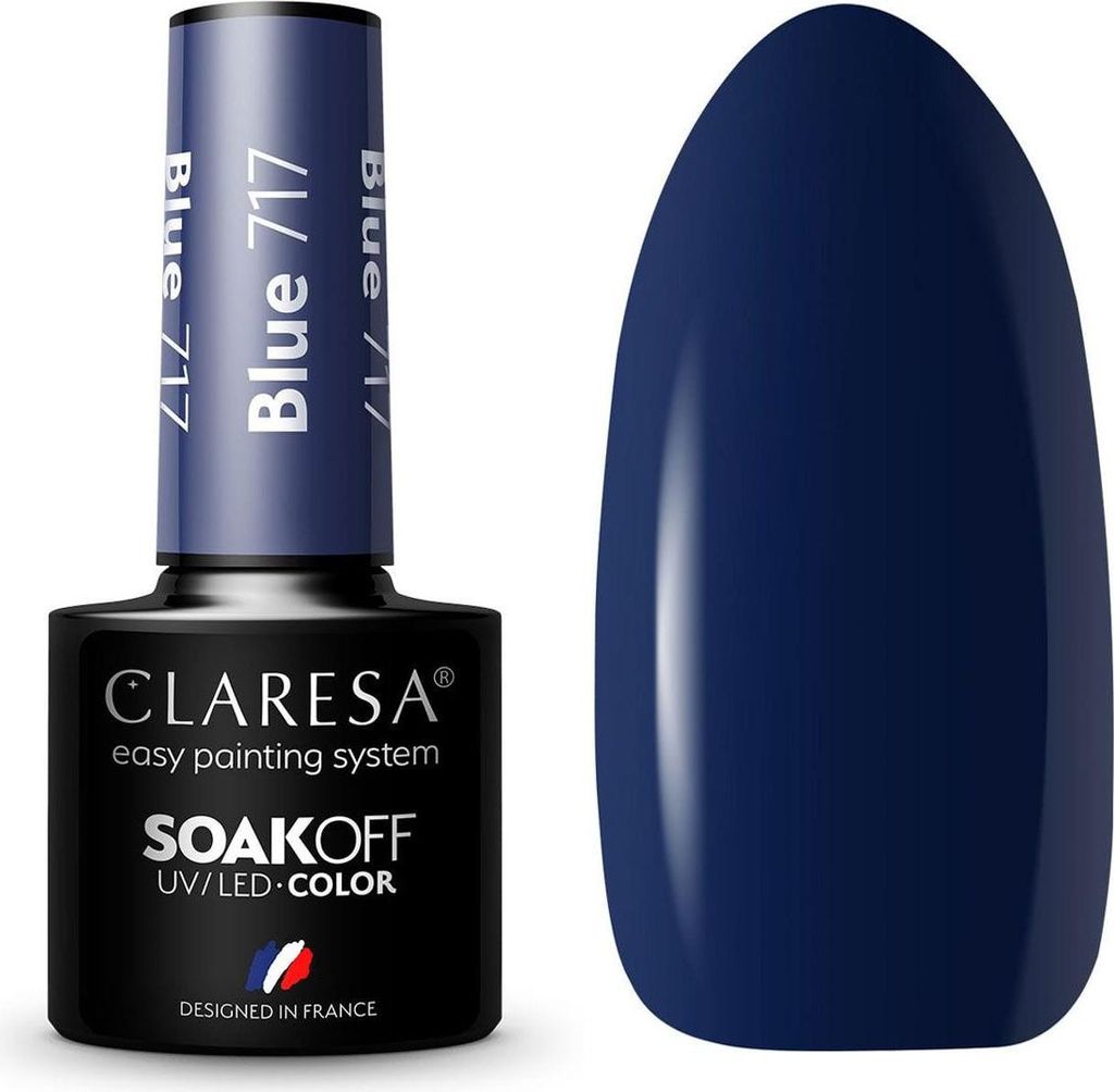 Claresa Hybrid-Nagellack BLAU 717 -5g Produktbild 