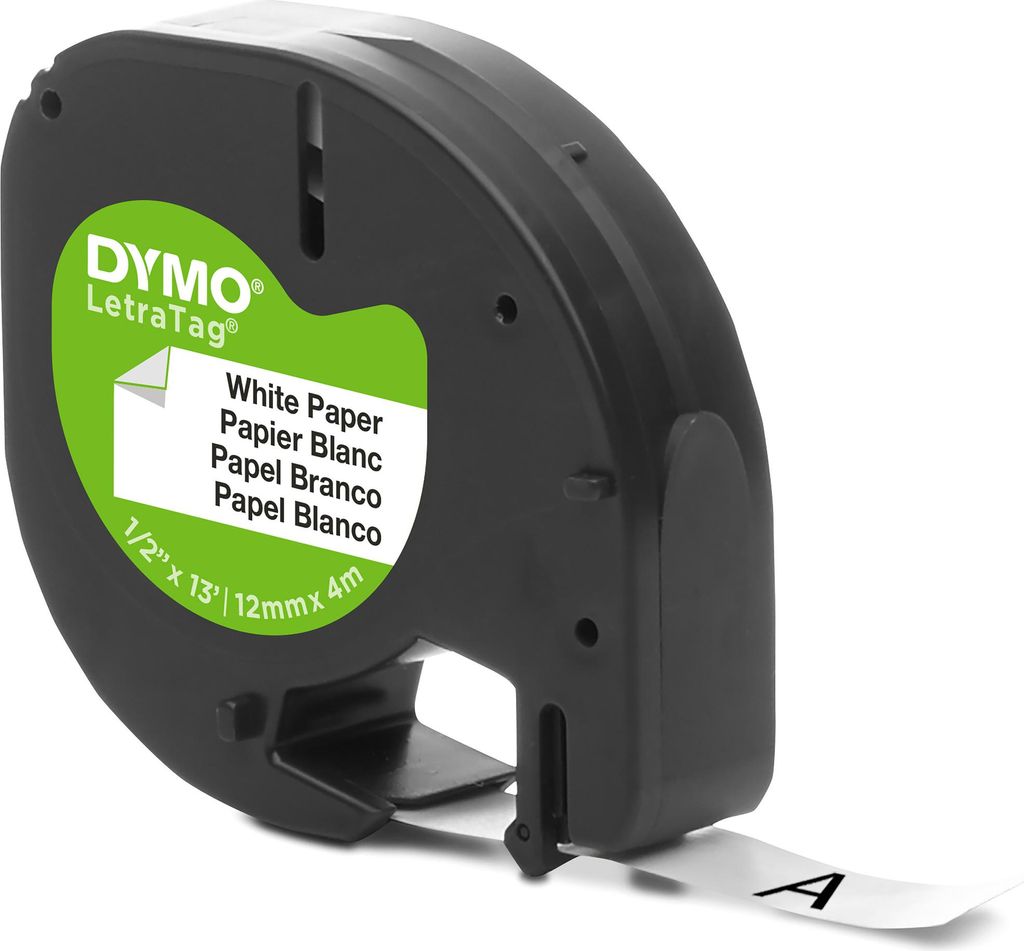 Dymo LetraTAG - papír - černý na bílém podkladu - role (1,2 Obrázek produktu 