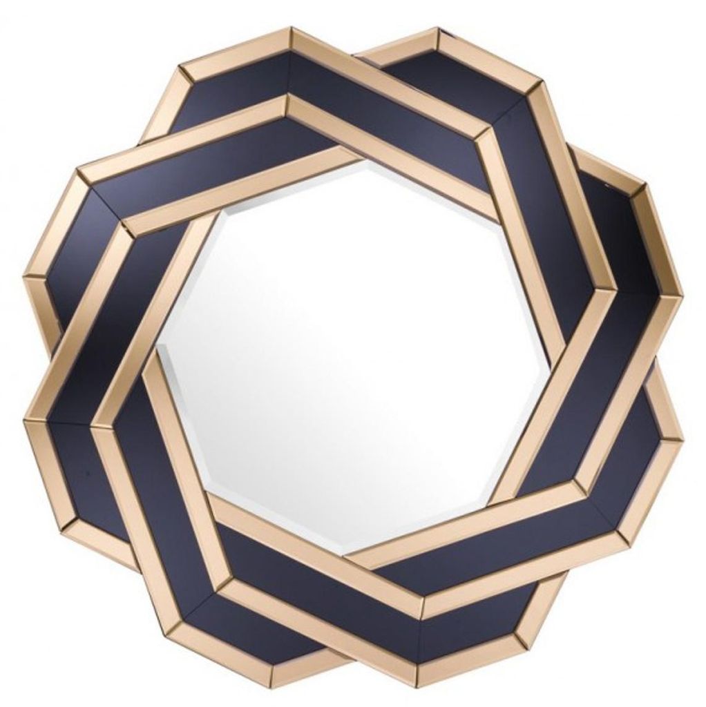 Casa Padrino dizajnové nástenné zrkadlo Amber Gold š 90 x v Obrázok produktu 