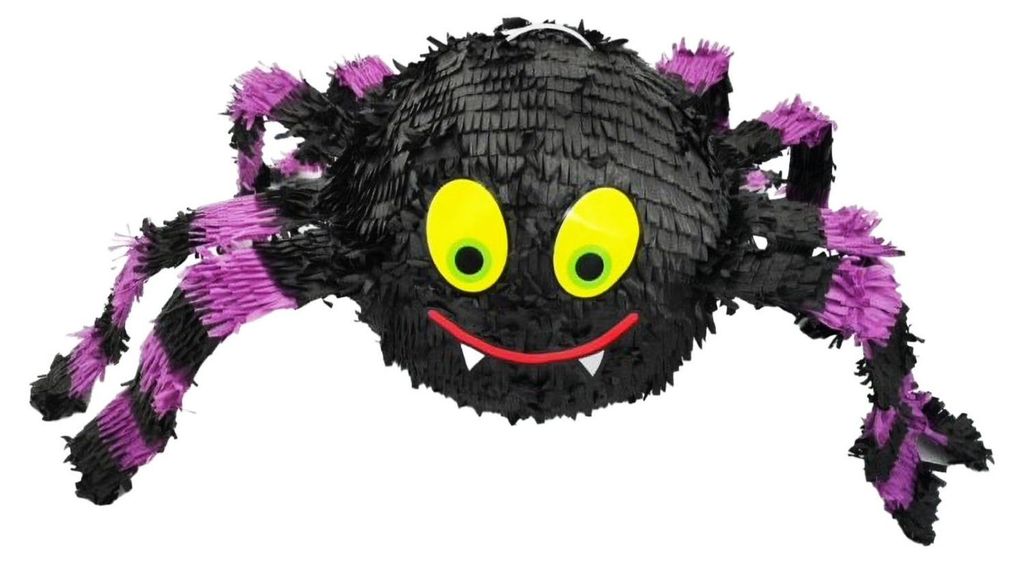 Pinata "Spinne" Schwarz/Lila | 26x26x23cm Produktbild 