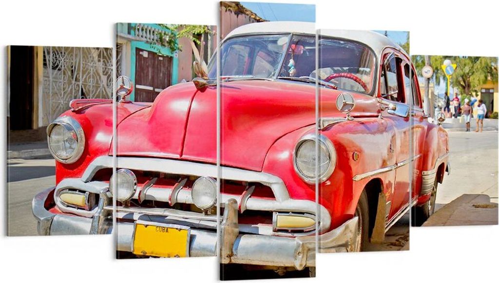 Bild auf Leinwand - Leinwandbild - Chevrolet Auto Havanna - 160x85cm - Wand Bild - Wanddeko - Leinwanddruck - Bilder - Kunstdruck - Wanddekoration ...