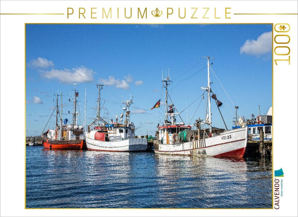 CALVENDO Puzzle Fischereihäfen an der Ostseeküste | 1000 Teile Lege-Größe 64x48cm Foto-Puzzle für glückliche Stunden