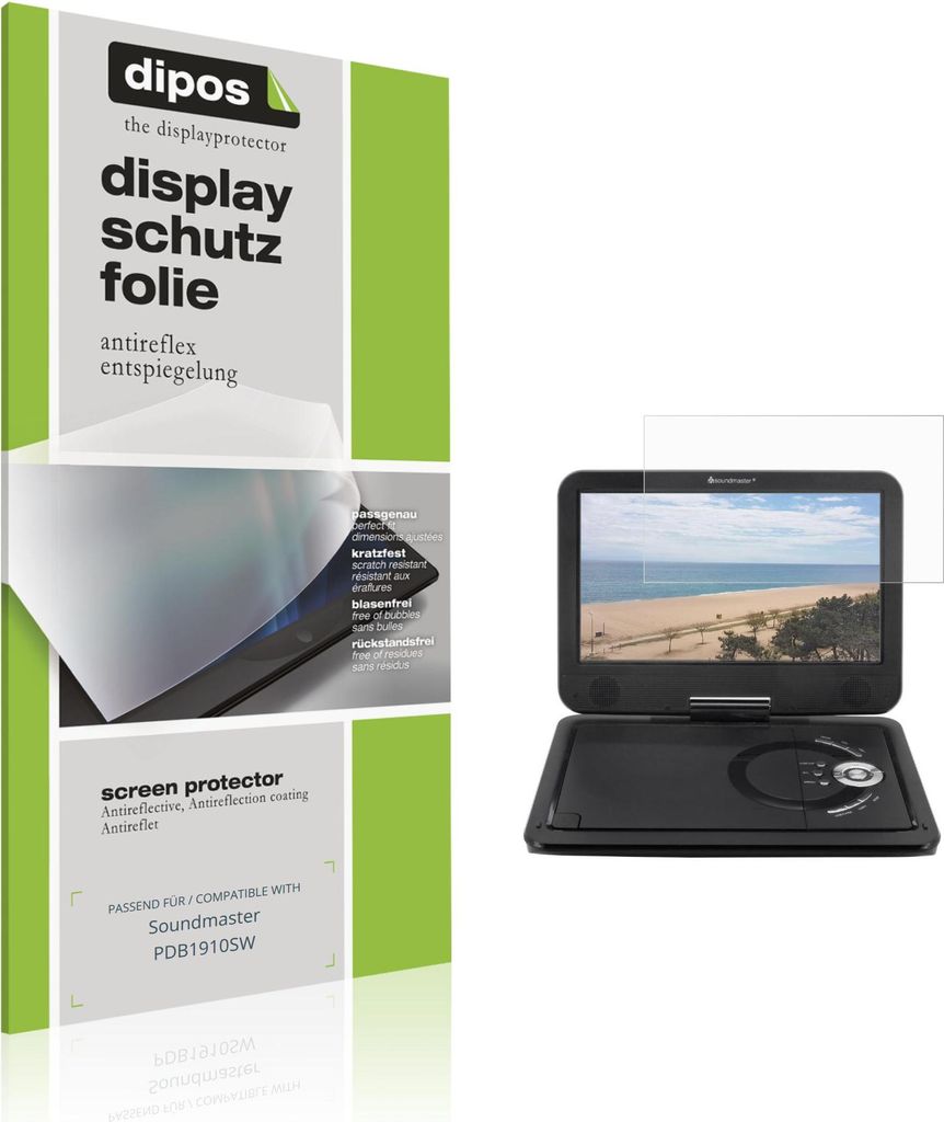 2x Schutzfolie für Soundmaster PDB1910SW matt Displayschutzfolie Folie Display Schutz dipos