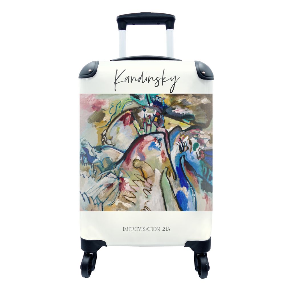 MuchoWow Koffer Handgepäck Trolley Rollkoffer Kleine Reisekoffer mit 4 Rollen - Kunst - Abstrakt - Kandinsky - Cabin Size < 55x40x23 cm & 55x40x...