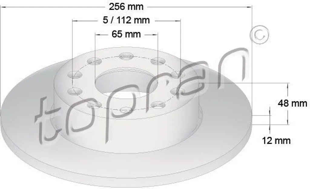 Disque de frein 1K0615601AC en fonte coulée, haute endurance arrière