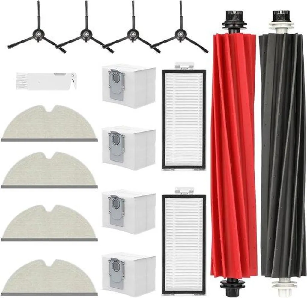 Lot de 17 Pièces de Rechange pour Aspirateur : Filtres, Brosses et Sacs Solides