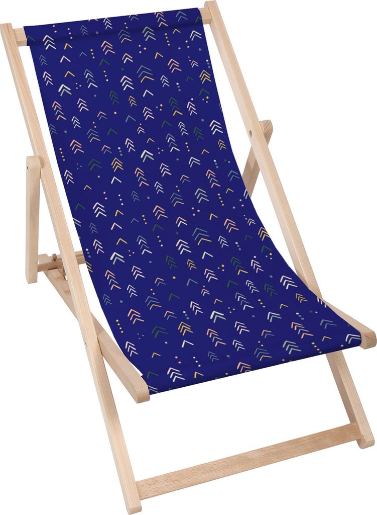 Dreamroots Liegestuhl klappbar Holz bis zu 130 kg, Sonnenliege klappbar mit 3-stufiger Neigungsregulierung der Rückenlehne, Abstract Soft Shapes