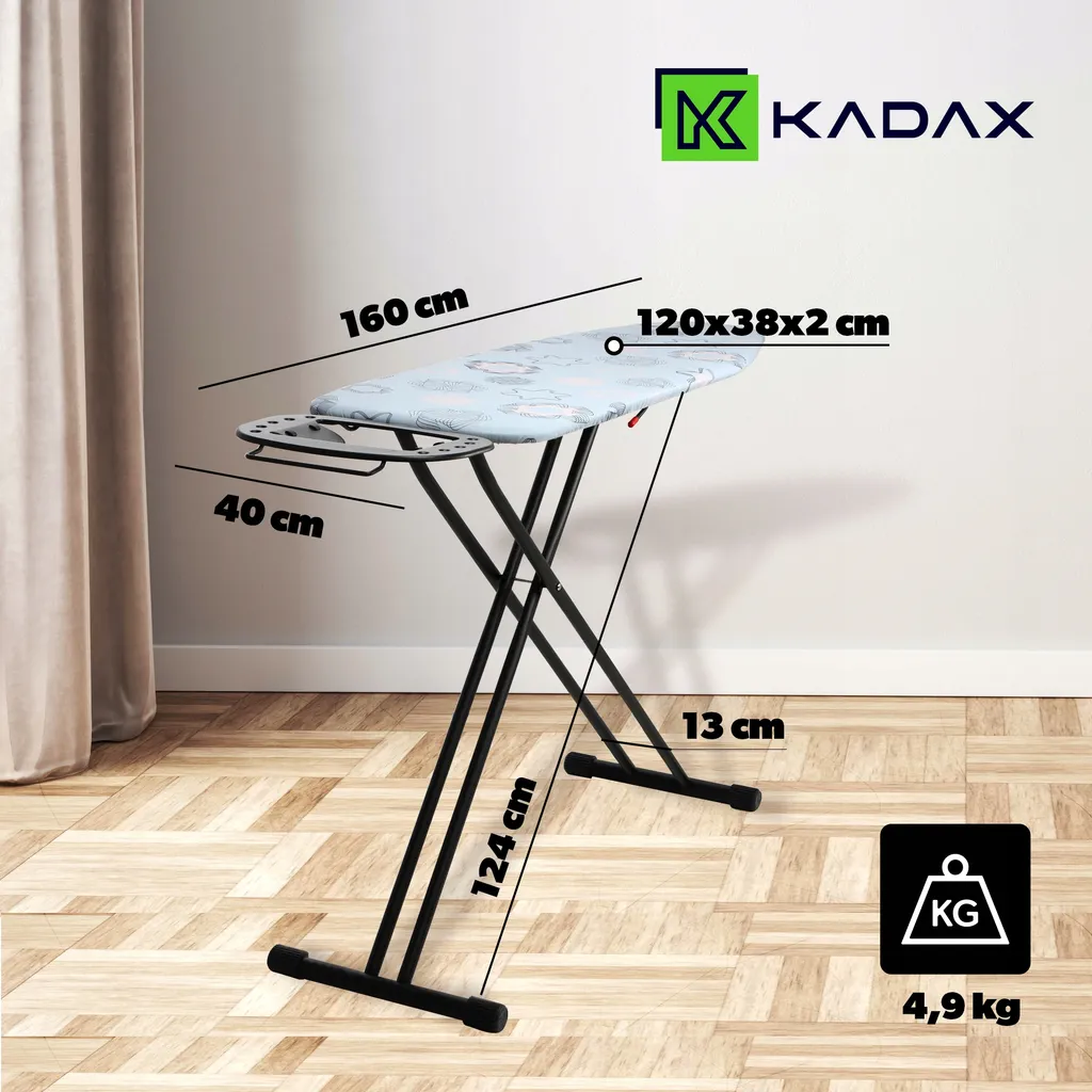 Planche à repasser pour centrale vapeur 160 cm, Table Esio réglable