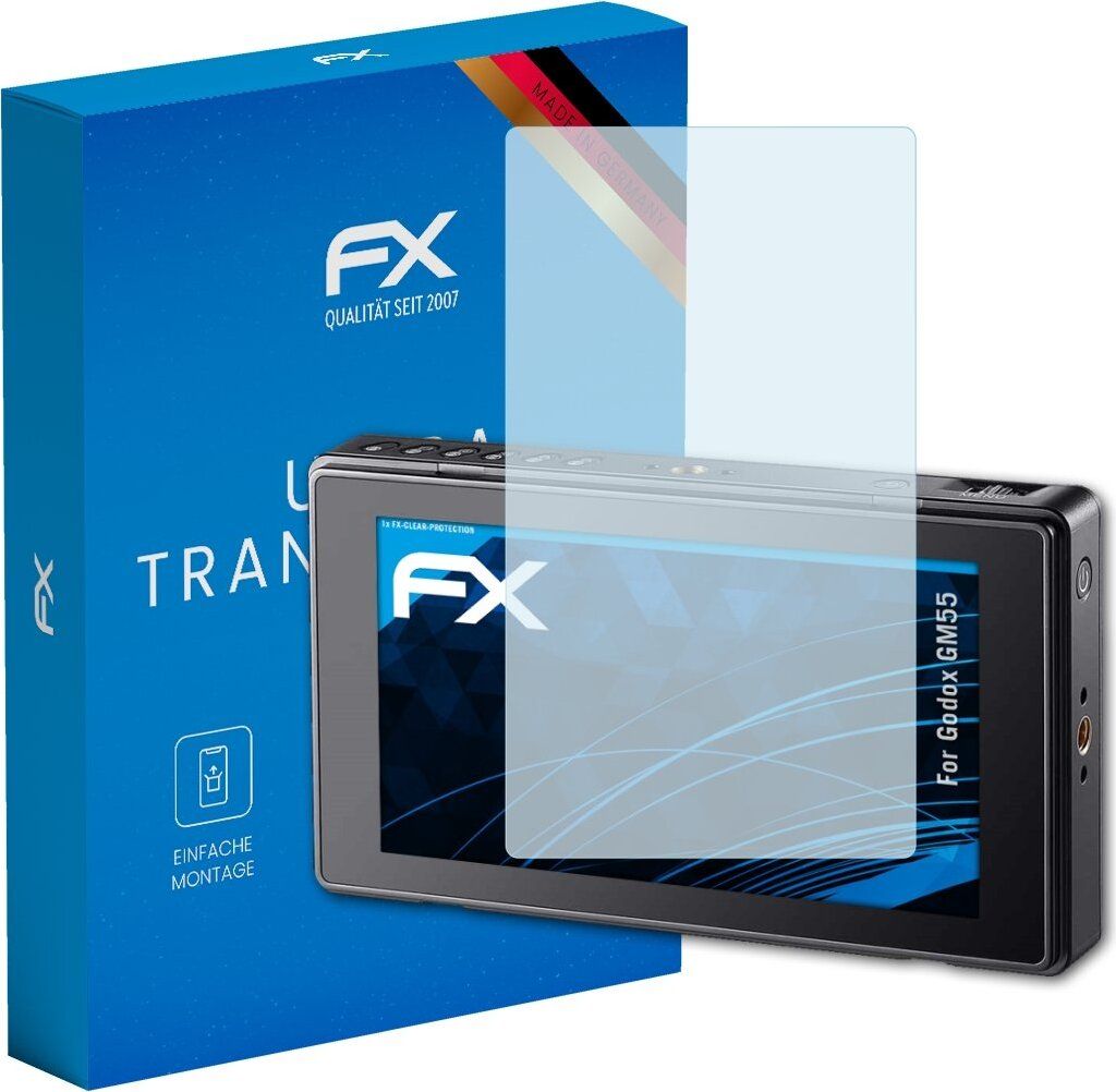 atFoliX FX-Clear Schutzfolie kompatibel mit Godox GM55 Displayschutzfolie