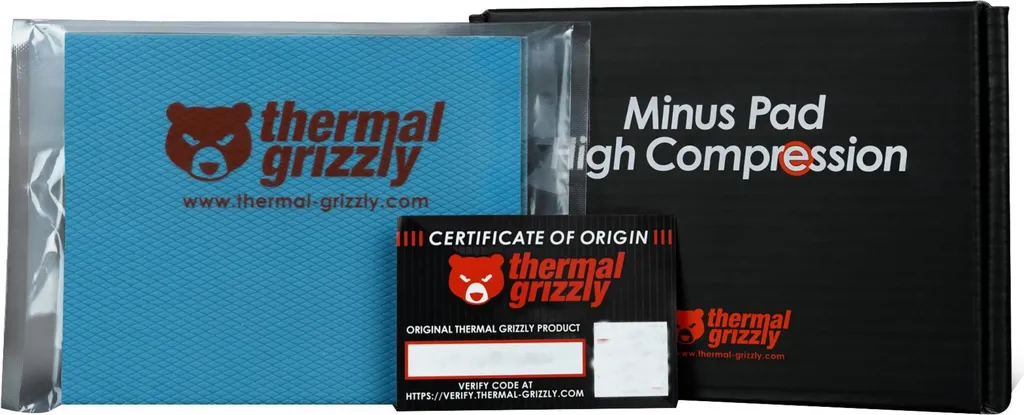 Pad Termico 4mm Thermal Grizzly Minus Pad Alta Compressione 120x100
