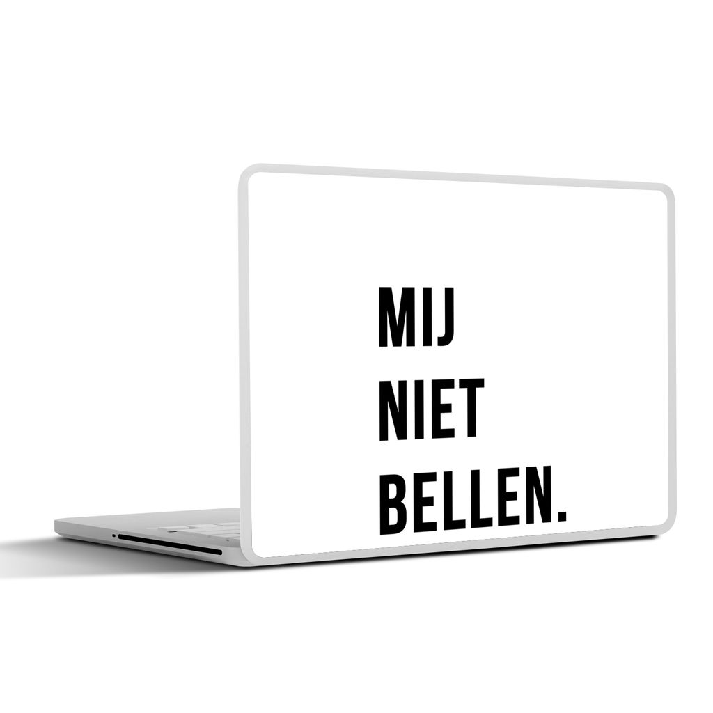 MuchoWow Laptop Aufkleber Sticker Cover Zitate - Sprichwörter - Ruf mich nicht an. - Weiß 40x30 cm - Laptop Dekoration - Selbstklebend
