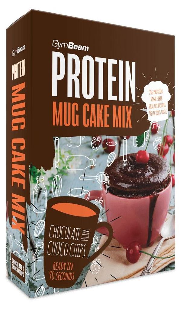 GymBeam - Protein Mug Cake Mix, 500 g, Schokolade und Schokoladenstücke
