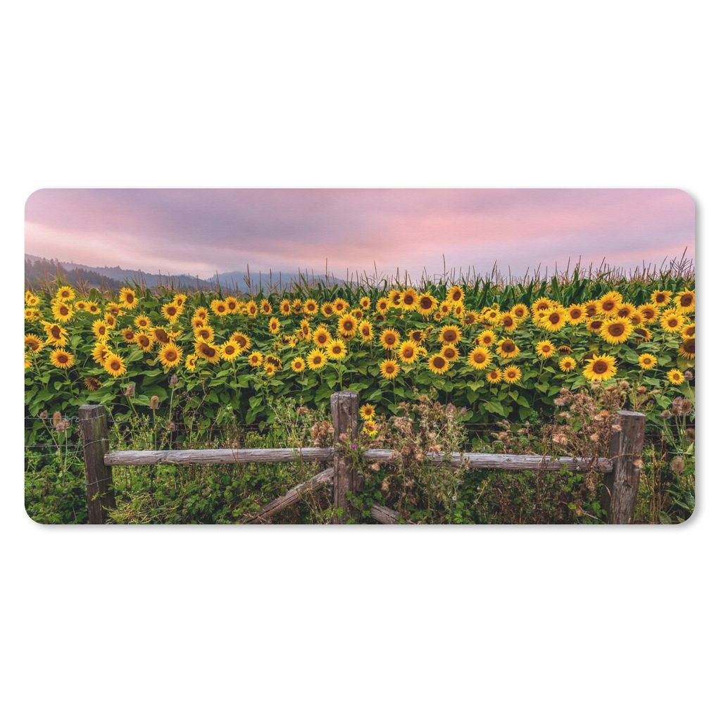 MuchoWow Mauspad Mousepad Sonnenblume - Blumen - Pflanzen 60x30 cm - Mousepads - Maus Mat - Pad - Mausunterlage - Nachhaltig