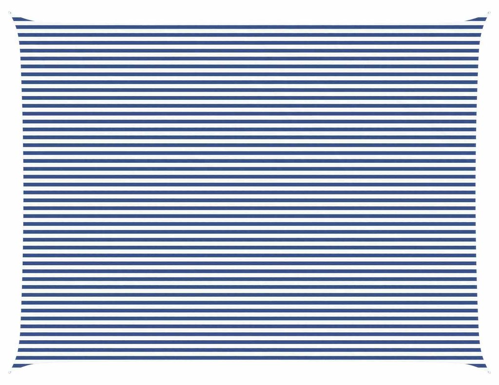 vidaXL Sonnensegel Blau und Weiß 8 x 6 m 100 % Polyester Oxford