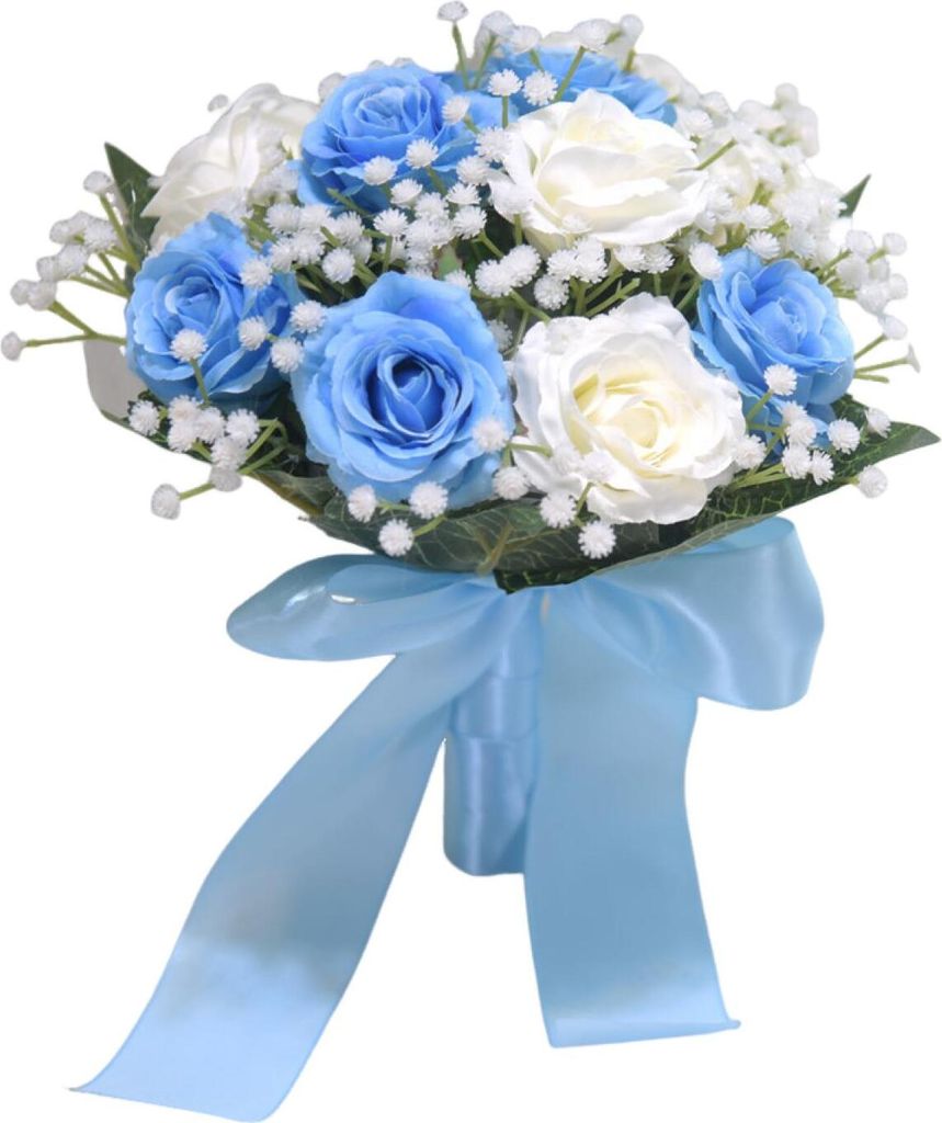 Lookein Brautstrauß Aus Künstlichen Blumen – Französische Altrose, Für Hochzeit & Jahrestag