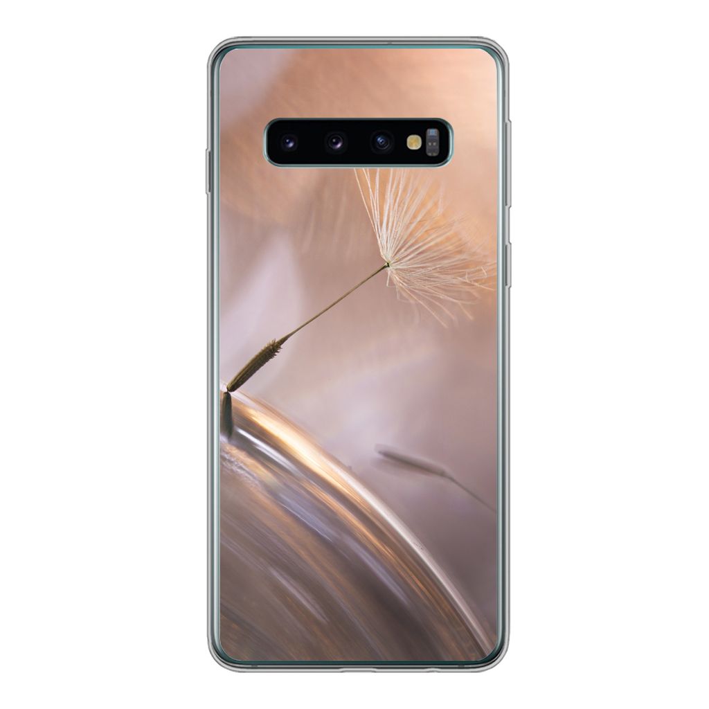 MuchoWow Handyhülle Schutzhülle Hülle für Samsung Galaxy S10 Löwenzahnsamen - Abstrakt - Himmel Silikon Softcase Handy Hülle - Handytasche