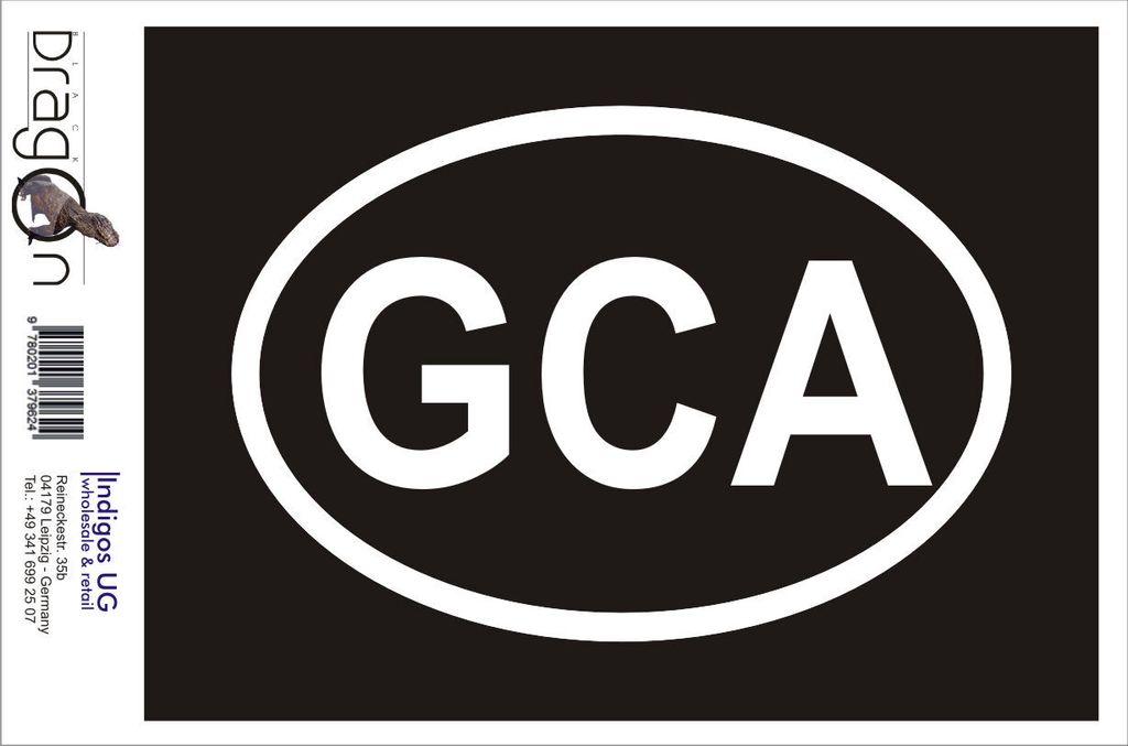 Aufkleber / Autoaufkleber - JDM / Die cut / Auto / OEM - Guatemala GCA - 160x110mm schwarz - Heckscheibe / Heckscheibenaufkleber
