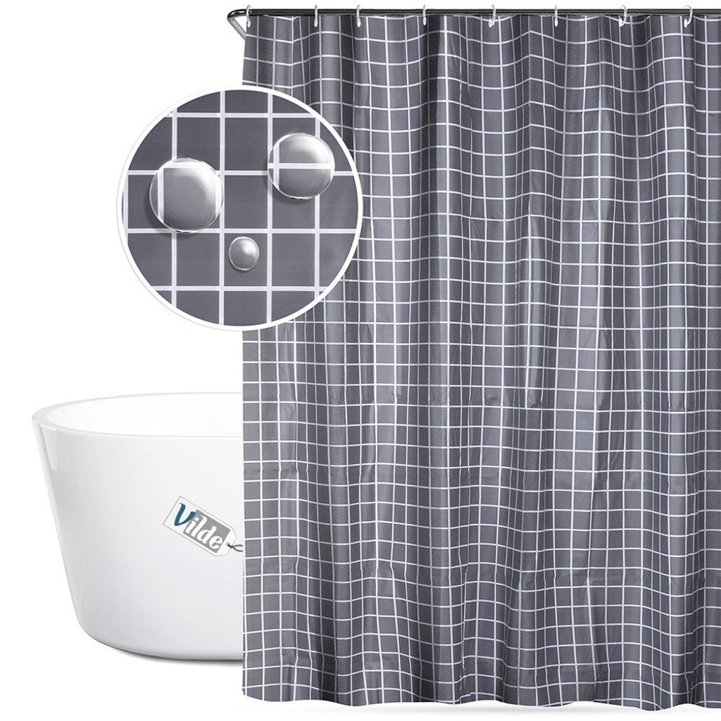 Tenda da doccia Vilde Tenda da bagno Tenda con ganci Immagine del prodotto 