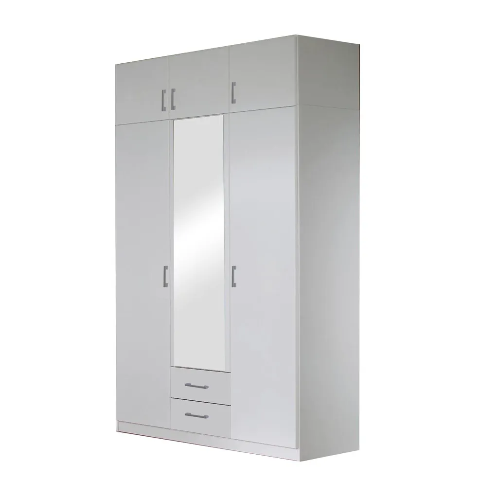 Armoire ESO 21530 blanc : 3 portes avec large espace de rangement