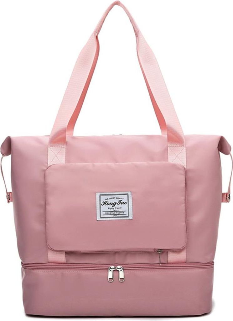 Große Sporttasche für Damen und Herren, faltbare Reisetasche, wasserdichte Sporttaschen mit Nassfach und Schuhfach, leichte Umhängetasche für R...