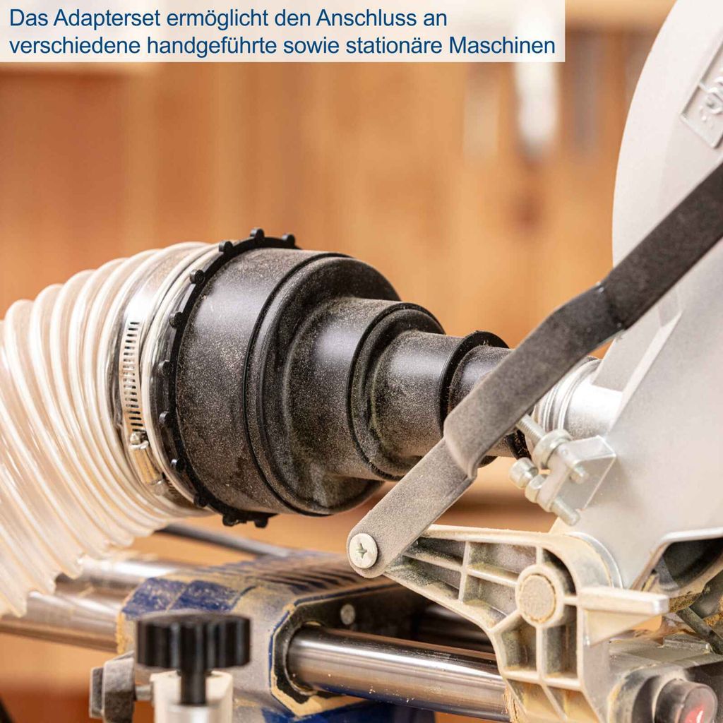 Scheppach Absauganlage DC100 mit Adapterset & Beutel | 65L Produktbild 7