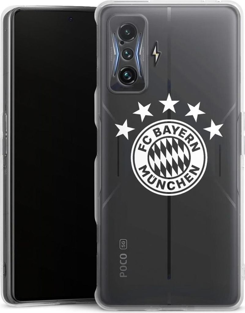 DeinDesign Handyhülle für Xiaomi Poco F4 GT Silikon Hülle Case Smartphone Schutzhülle FC Bayern München FCB transparent