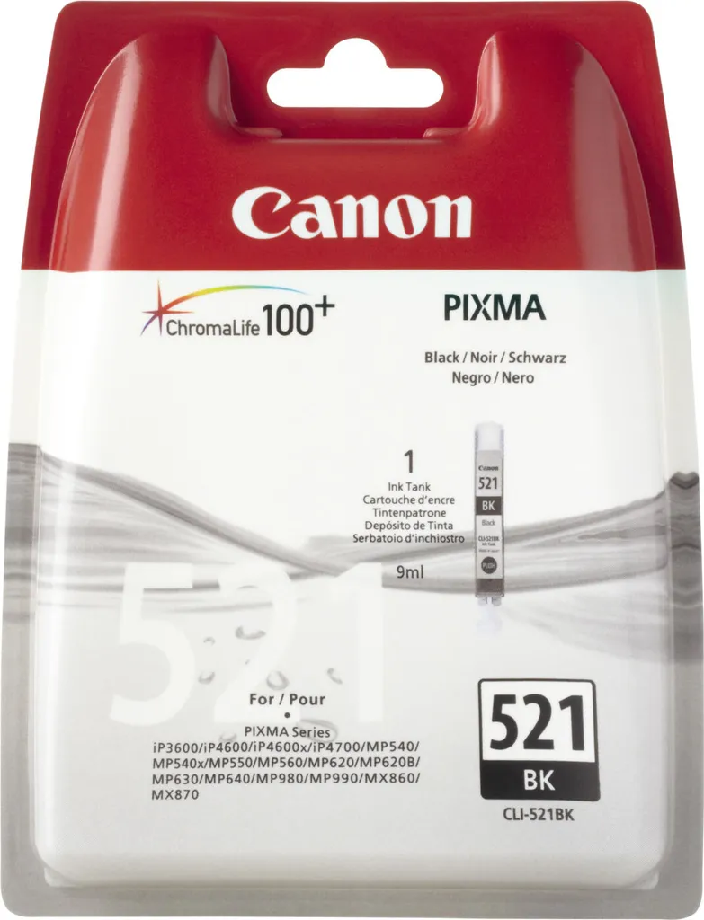 Canon CLI-521 BK Originale - Inchiostro Nero per Foto Brillanti - 5
